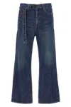 Sacai Bootcut Jeans Pants In Blue