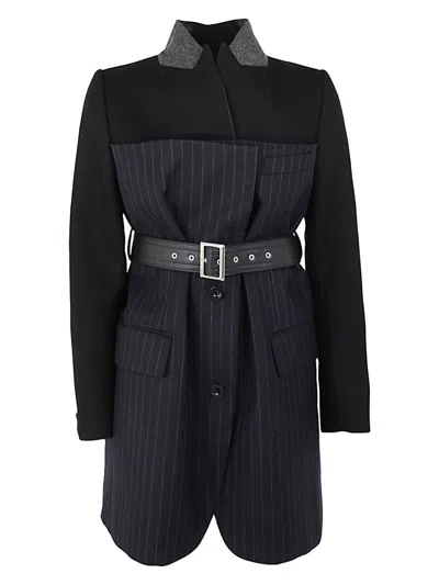 SACAI WOMEN'S CHALK STRIPE JACKET