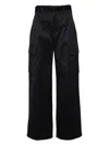 Sacai Belted Wide-leg Cargo Trousers In Blue
