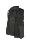 Sacai Back Pleated Sleeveless Shirt