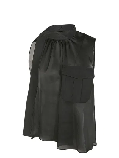 SACAI WOMEN'S FABRIC COMBO SHIRT