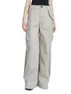 Sacai Peach Skin Technical Cargo Pants In Beige