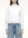 Sacai Women's Layered Poplin Shirt In White