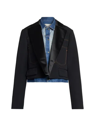 Sacai Women's Levi's X  Matelasse Twill Combo Jacket In Black