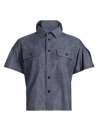 Sacai Women's Lightweight Denim Shirt In Gray