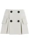 Sacai Mini Skirt With Built-in In Grey