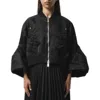 Sacai Nylon Blouson With Wide Sleeves In Black