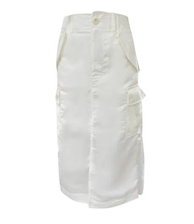 Sacai Women's Nylon Twill Skirt In Off White