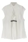 Sacai Overlay Shirt Shirt And Blouse White In White