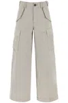 Sacai Peach Skin Technical Cargo Pants In Beige