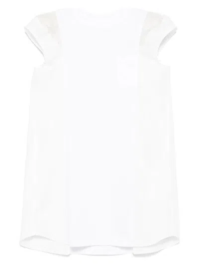 SACAI WOMEN'S POPELINE X COTTON JERSEY DRESS