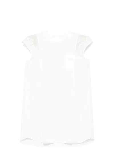SACAI WOMEN'S POPELINE X COTTON JERSEY DRESS