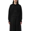 Sacai S Sponge Hoodie In Black