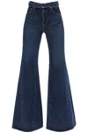 SACAI WOMEN'S SACAI BLUE BOOT CUT JEANS WITH MATCHING BELT FOR SS24