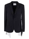 Sacai Women's Suiting X Cotton Poplin Jacket In Black
