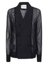 Sacai Semi-transparent Blazer Jacket