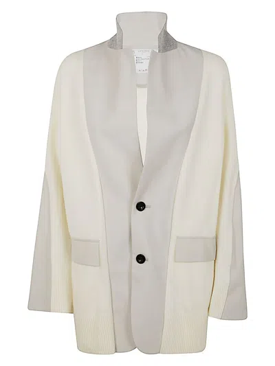 SACAI WOMEN'S SUITING X KNIT JACKET