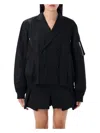 Sacai Suiting X Nylon Twill Jacket In Black