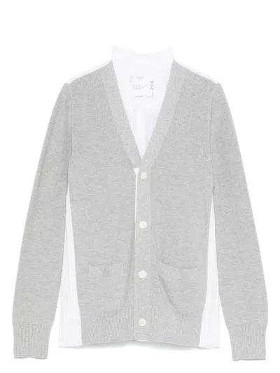 SACAI WOMEN'S V-NECKED CARDIGAN