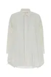 Sacai White Oversized Solid Shirt In White