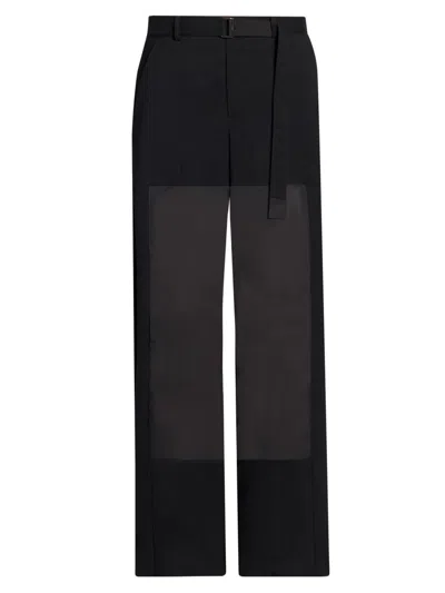 Sacai Women's Wool Suiting Pants In Black