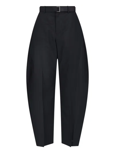 Sacai Women's Wool Trousers In Black