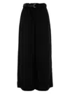 Sacai Wide-leg Wool Trousers With Belted Waist