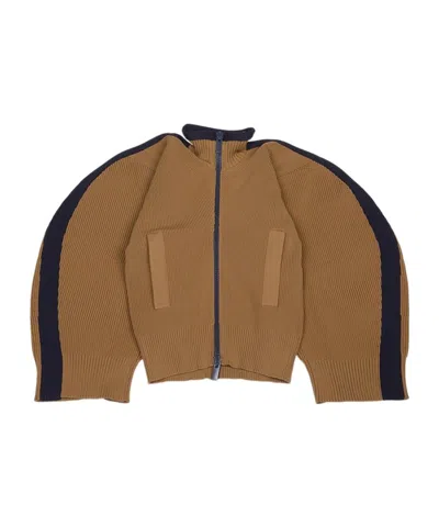 Sacai Women's Zipper Cardigan In Brown