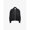 Sacai Womens Black Relaxed-fit Round-neck Shell Jacket In Black