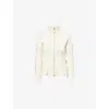 Sacai Womens Off White Cable-knit High-neck Wool-blend Jacket In White