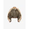 Sacai Oversized Cotton-canvas And Shell Bomber Jacket In Brown