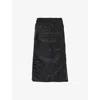 Sacai Insulated Nylon Twill Midi Skirt In Black