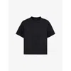 Sacai Womens Black Patch-pocket Cotton-nylon Twill T-shirt