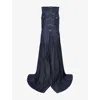 Sacai Womens Indigo  X Levi's Flared Sleeveless Denim Jumpsuit In Purple