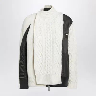 Sacai Wool And Nylon Knit Sweater In Multicolor
