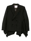 Sacai Wool Blazer In Black