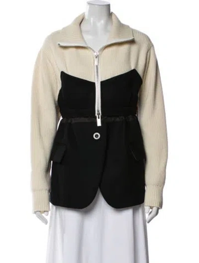 Pre-owned Sacai Wool Blazer In Black/neutrals