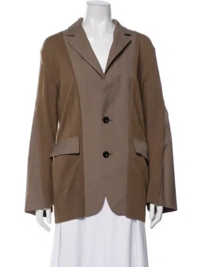 Pre-owned Sacai Wool Blazer In Brown