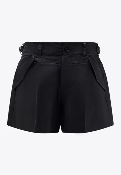 SACAI WOOL-BLEND MINI SHORTS