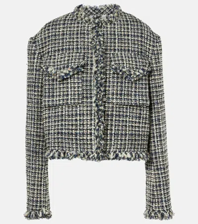 SACAI WOOL-BLEND TWEED JACKET