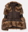 Sacai Wool Blouson In Brown
