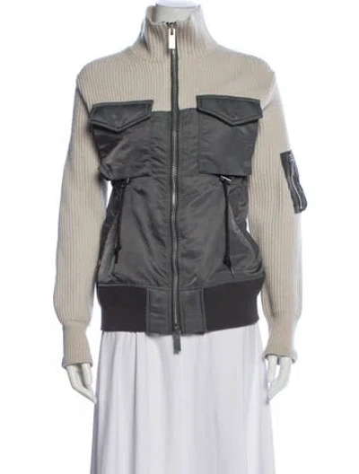 Pre-owned Sacai Wool Bomber Jacket