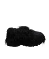 Sacai Black Faux-fur Derbys In Black