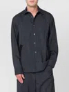 Sacai Wool Checkered Shirt Jacket With Cuffed Sleeves In Blue