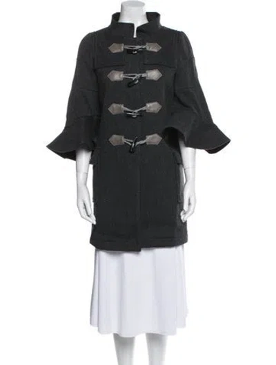 Pre-owned Sacai Wool Coat In Gray