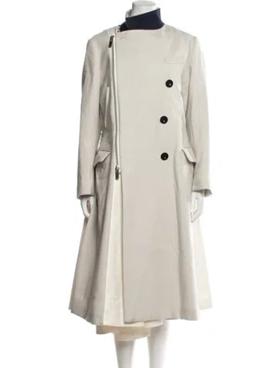 Pre-owned Sacai Wool Coat In Neutrals