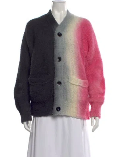 Pre-owned Sacai Wool Colorblock Pattern Sweater In Black