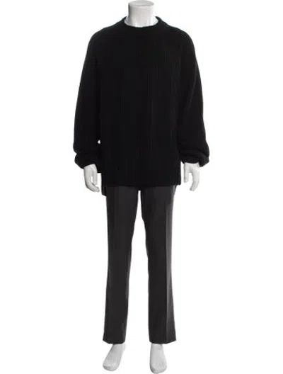Pre-owned Sacai Wool Crew Neck Pullover In Black