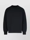 Sacai Wool Crew Neck Sweater In Blue