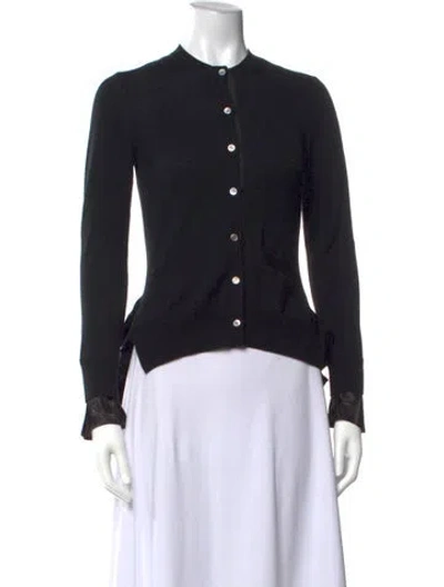 Pre-owned Sacai Wool Crew Neck Sweater In Black